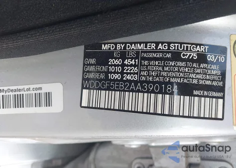 2010 Mercedes-Benz C 300 Luxury/Sport from USA, damaged, VIN WDDGF5EB2AA390184